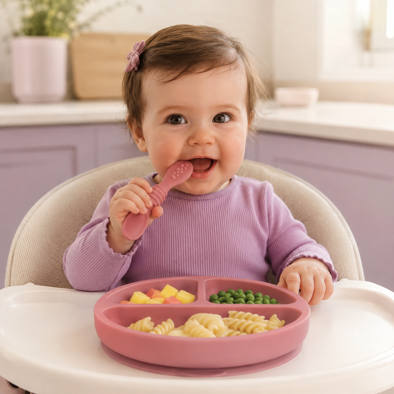 Suction Plate with Spoon & Fork | Beyond Mush