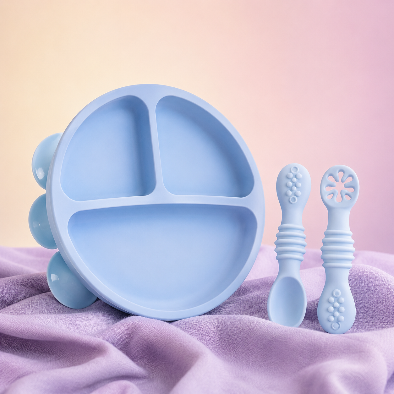 Suction Plate with Spoon & Fork | Beyond Mush