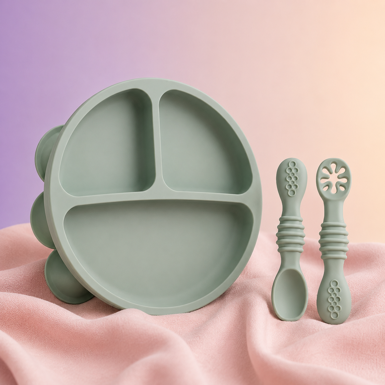 Suction Plate with Spoon & Fork | Beyond Mush