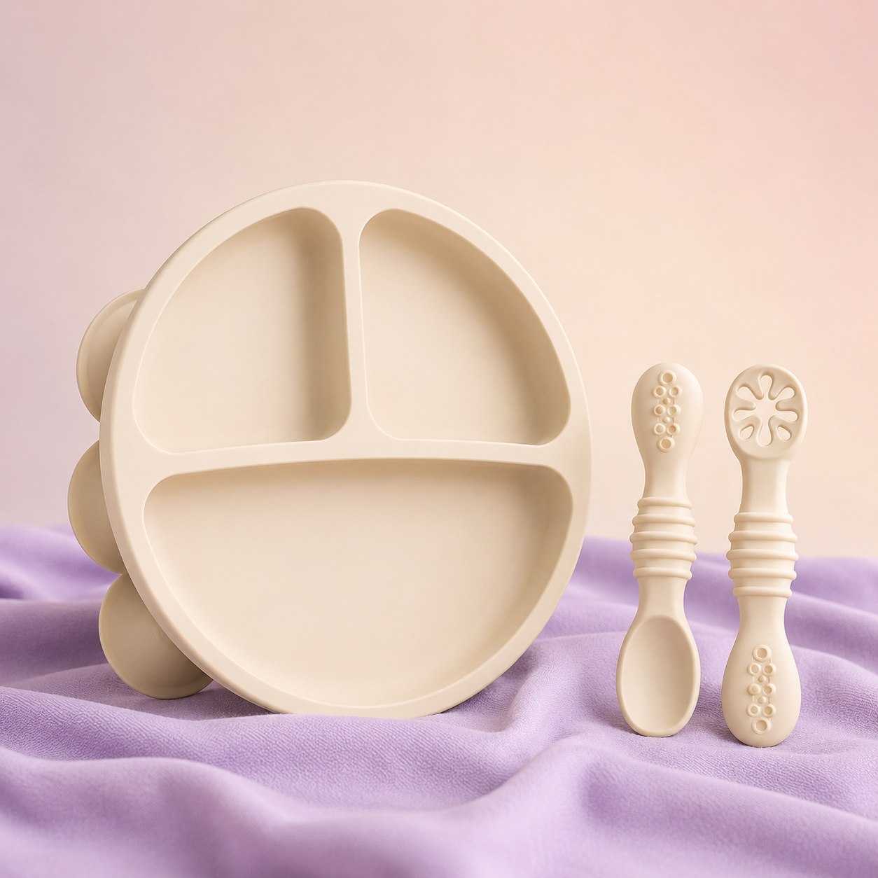 Suction Plate with Spoon & Fork | Beyond Mush